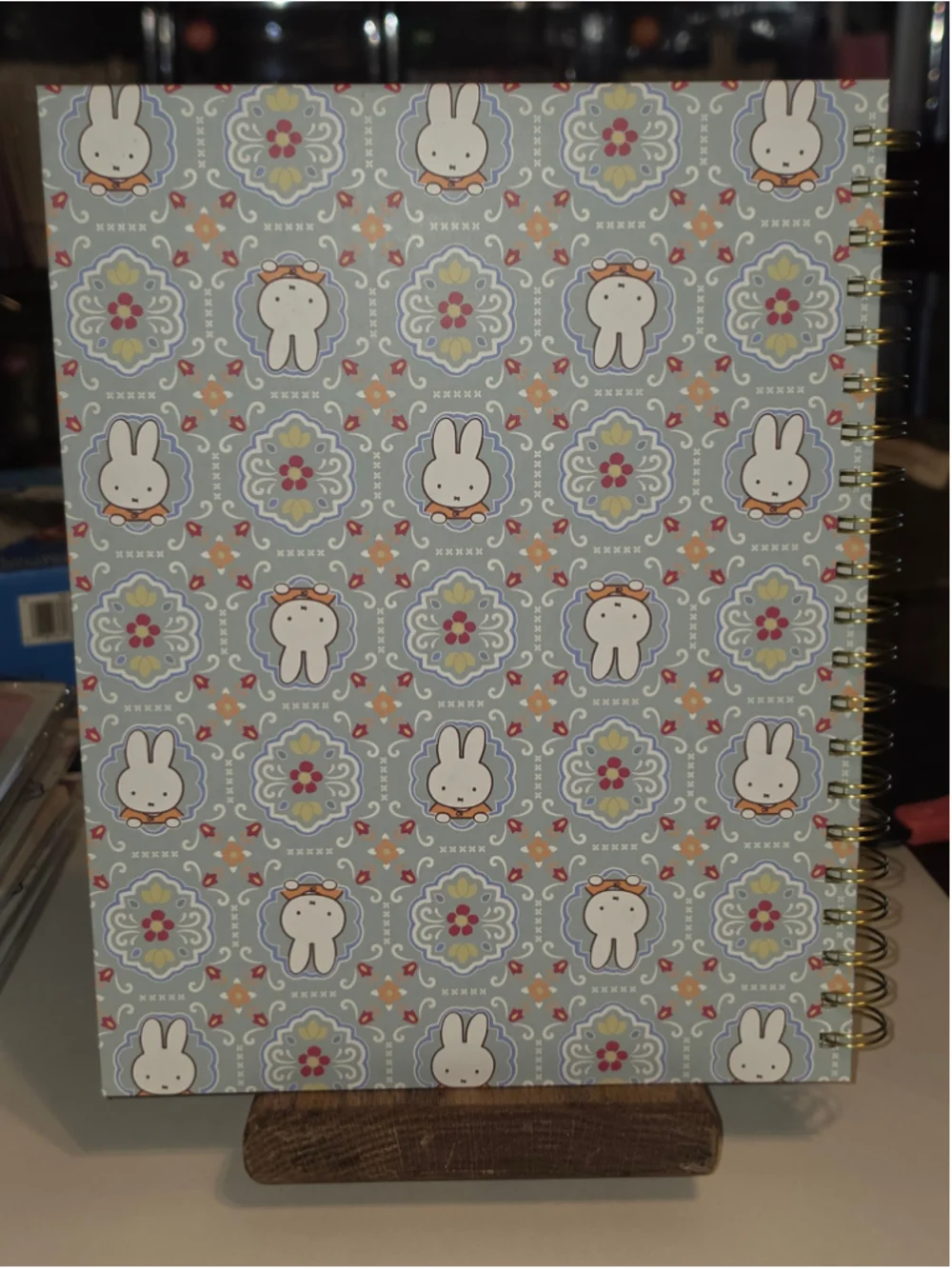 NB-2477 Miffy Spiral Notebook and Pen Set 160 Sheet hardback Green Pink